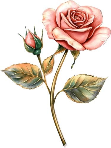 Aquarell rosa rose blume - aquarell,