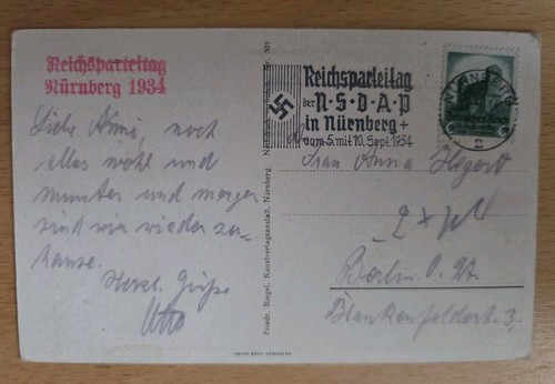 Ansichtskarte reichsparteitag - ansichtskarte,