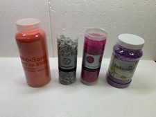 2x Dekosand rot (950g) + violett (700g) + Granulat pink (400g)+ Dekosteine ws/gr