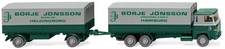 Wiking 046001 Pritschenhängerzug (Scania 111) 'Börje Jönsso´  | 1:87 | Spur H0 |