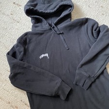 Hoodie Pullover Sweat Stüssy Gr. S schwarz Linkslook speziell selten