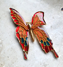 Clarins Paris Schmetterling Vintage Brosche