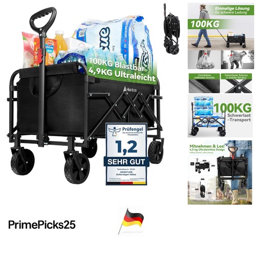 Faltbarer bollerwagen 65l - faltbarer,