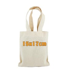 | kleine Baumwolltasche | unbedruckt | 15x17 cm | Basteltasche | Jutebeutel |...