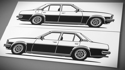 Opel ascona sticker - b,