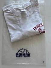 IRON HEART aus Japan, kurzärmeliges Baumwoll-T-Shirt, weiß, Größe S