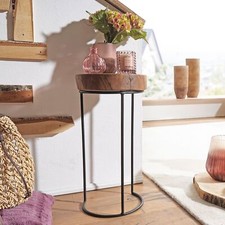 FineBuy Beistelltisch Massiv