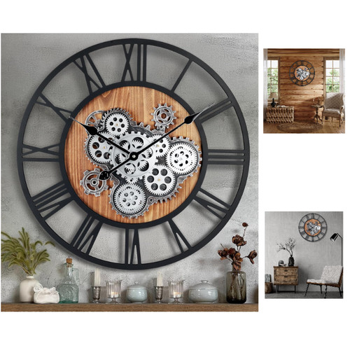 Wanduhr mit zahnrädern 57cm - mit,