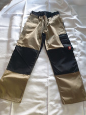 Arbeitshose, beige-schwarz