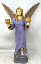 Engel Lichterengel geschnitzt Erzgebirge 51cm SEHR ALT SELTEN Sammlerstück