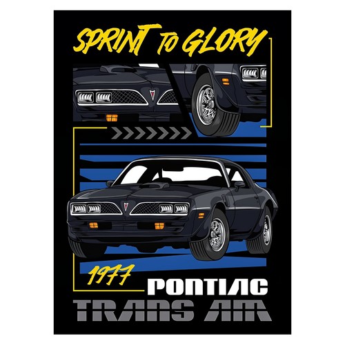 Pontiac trans retro poster - pontiac,