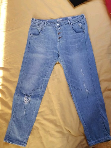 Blaue destroyed jeans - destroyed,