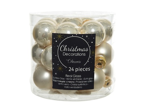 Weihnachtskugeln 25mm glas - 24,