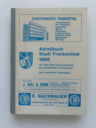 Adreßbuch stadt frankenthal - stadt,