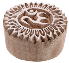 Indischer Textilstempel, Holz