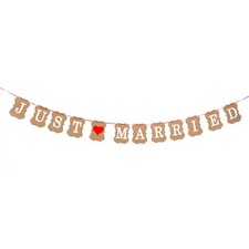 Just Married Girlande Hochzeit
