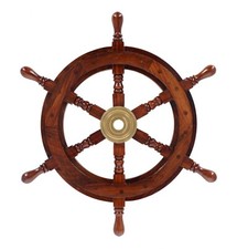 Deko Steuerrad aus Holz Mit