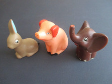 DDR, 3 originale Aufsteckfiguren für Stifte, Hase, Elefant und Schweinchen !!!