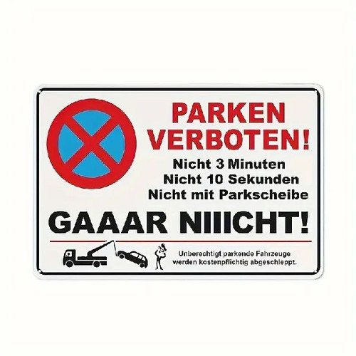 Blechschild parken verboten - blechschild,