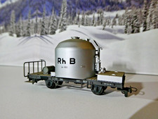 BEMO 2252 102 - RhB Güterwagen Zementwagen Mohrenkopf Uce 8002 - Spur H0m 1:87
