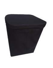 Stoffhocker schwarz für