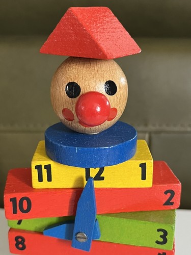 Holzspielzeug uhr waldorf - uhr,
