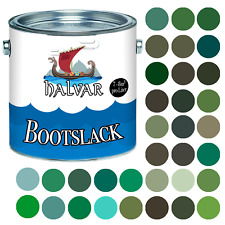 Halvar PU Bootslack SEIDENMATT Grün RAL 6000 - 6037 Yachtlack Metall & Holz