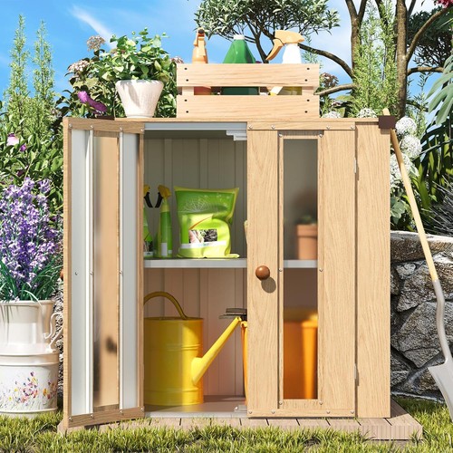 Holzoptik gartenschrank - holzoptik,