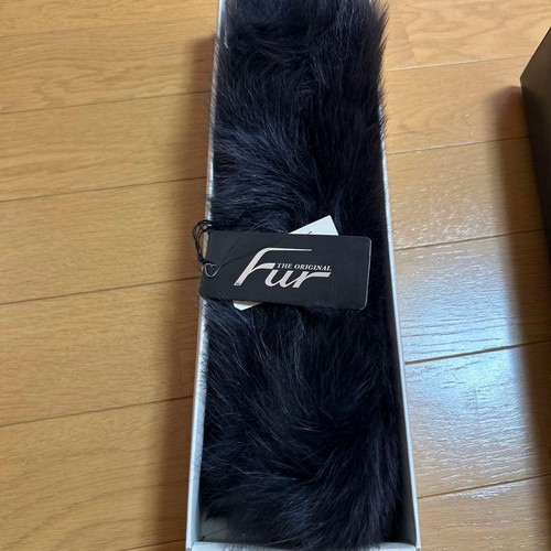 Saga fox pelz schal schwarz - fox,