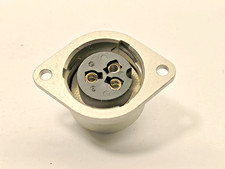 Tuchel Flanschbuchse  3-polig Bajonett NOS