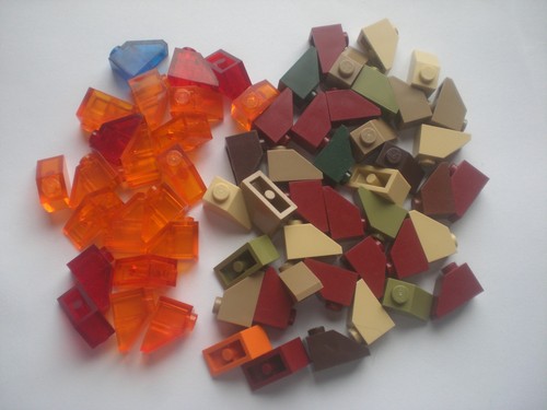 62x lego 3040 dachstein 1x2 - lego,