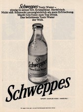 3w22787/ Alte Reklame aus 1968 – SCHWEPPES Tonic Water – einzig in seiner Art.