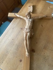 Sehr großes Hauskreuz/Kruzefix 100x58cm /handgeschnitzt
