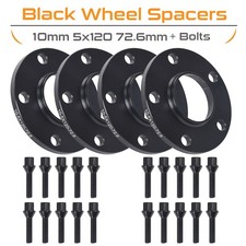 4x 10mm Spurverbreiterung für VW T5 T6 +20 Radschrauben 5x120 Ø72,6 Spurplatten