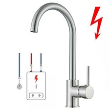 Edelstahl Küchenarmatur Niederdruck Armatur küche Wasserhahn  360° Einhandmische