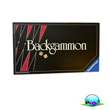 Backgammon 1982 Ravensburger - schwarze Ausgabe Brettspiel - Vollständig