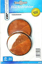 Cartrend Rückstrahler Reflektor rund selbstklebend orange 80136