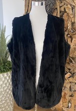 MONT CHAELT QVC Weste Fellweste Fell Fake Fur Schwarz Gr.M NEUWERTIG