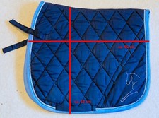 Dressur Schabracke dunkelblau mit Glitzermotiv, Größe Full