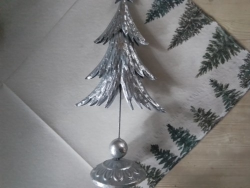 Tannenbaum metall silber neu - metall,