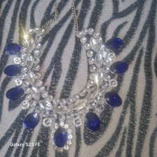 strass kette collier DRAG TRAVESTIE KOSTÜM EVENT SHOW MODESCHMUCK GLAS