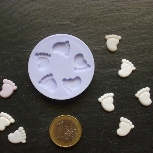 Silikonform mould baby füsse - mould,
