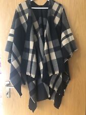 Poncho Schal Jacke Cape camel beige schwarz 36 - 38 -40 - 42 NEU