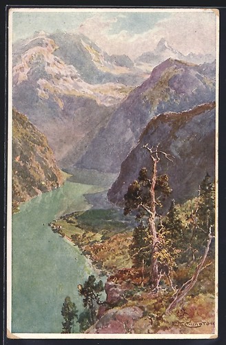 Künstler edward theodore - künstler-ak,