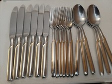 WMF Onda Gold Cromargan Tafelmesteck 18 teilig Messer Gabel Löffel 6 Personen