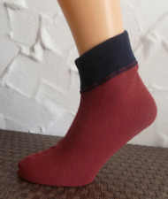 Angora Socken Bettschuhe Größe L Rot m. dunklem Bündchen 40% Angora