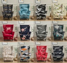 Blumen Ohrensessel Schonbezug