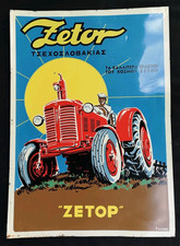ZETOR DIESEL  Z 25  " ZETOP "  Traktor Schlepper - Original altes Blechschild