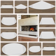 WEIß Kamin Glasbodenplatte