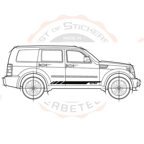 Dodge nitro tür aufkleber - nitro,